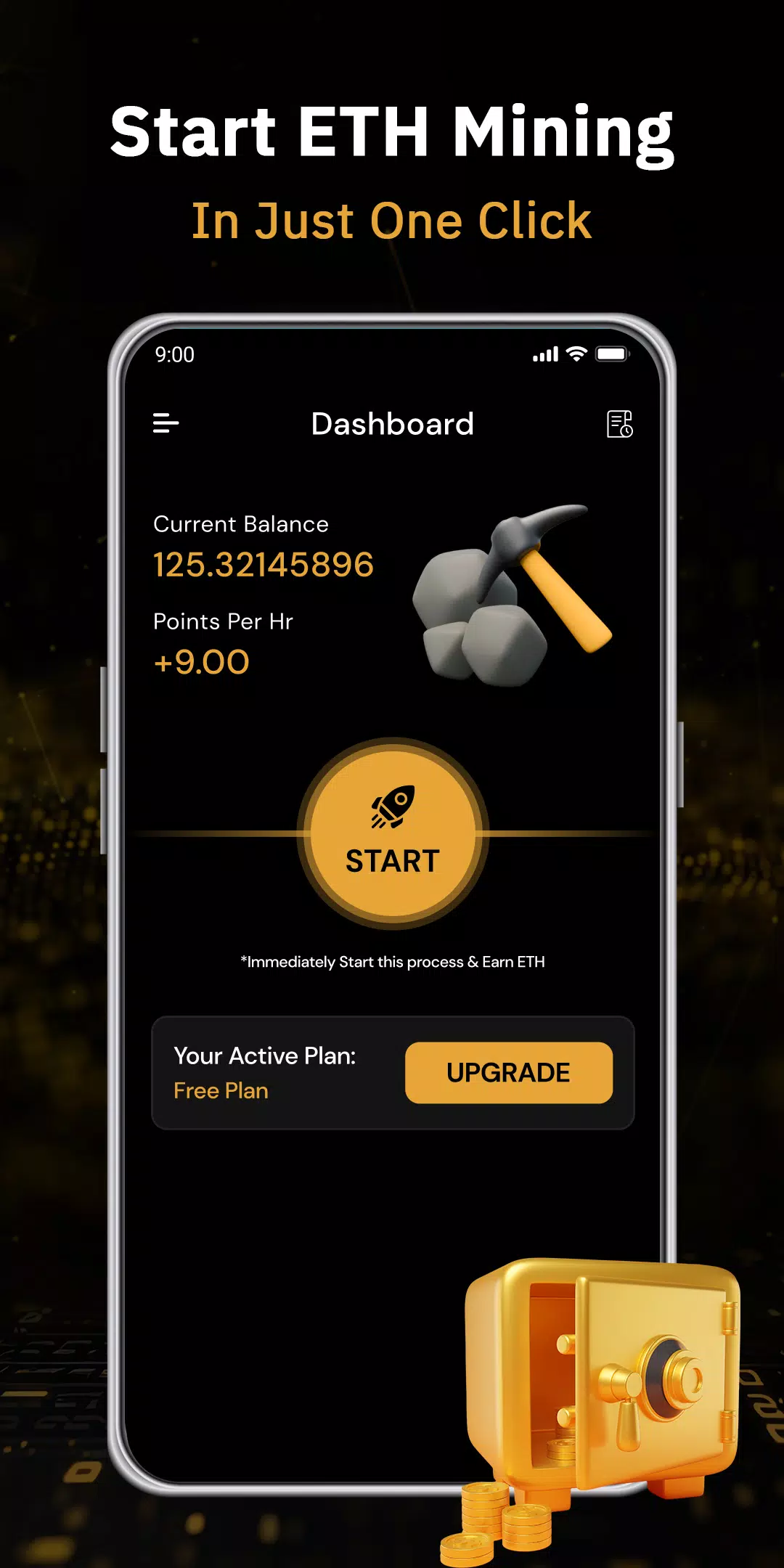 ETH Cloud Miner- Earn Ethereum 스크린샷 1