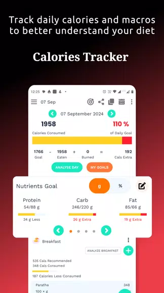 Food Tracker & Calorie Counter स्क्रीनशॉट 0