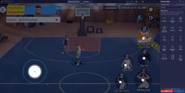 Controles del mando de BlueStacks para Dunk City Dynasty
