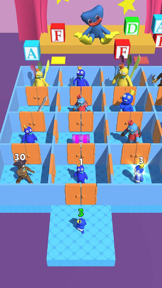 Rainbow Monster - Room Maze Mod स्क्रीनशॉट 0