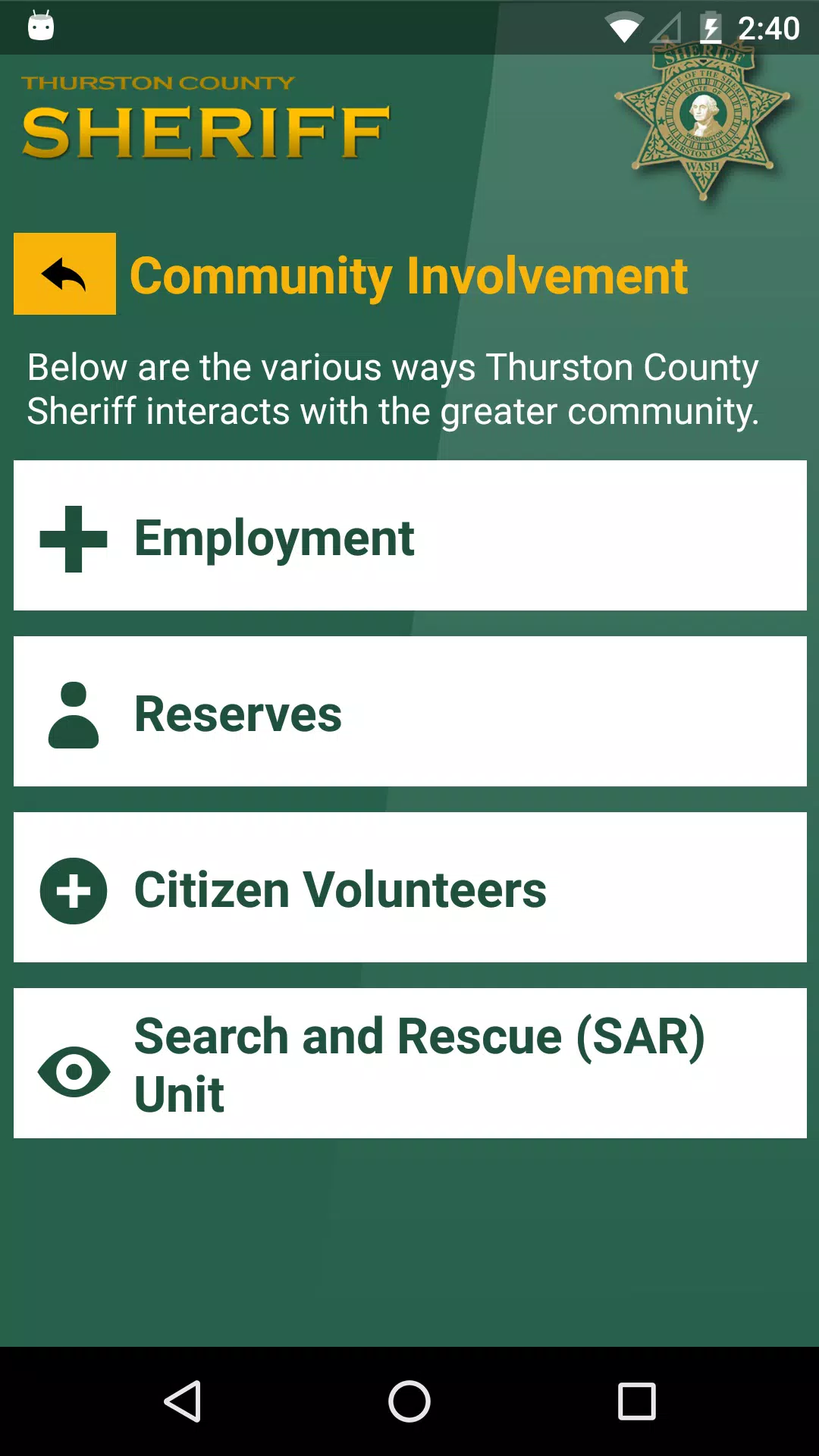 Thurston County Sheriff Captura de pantalla 3