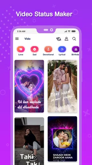 Vido : Video Status Maker Capture d'écran 0