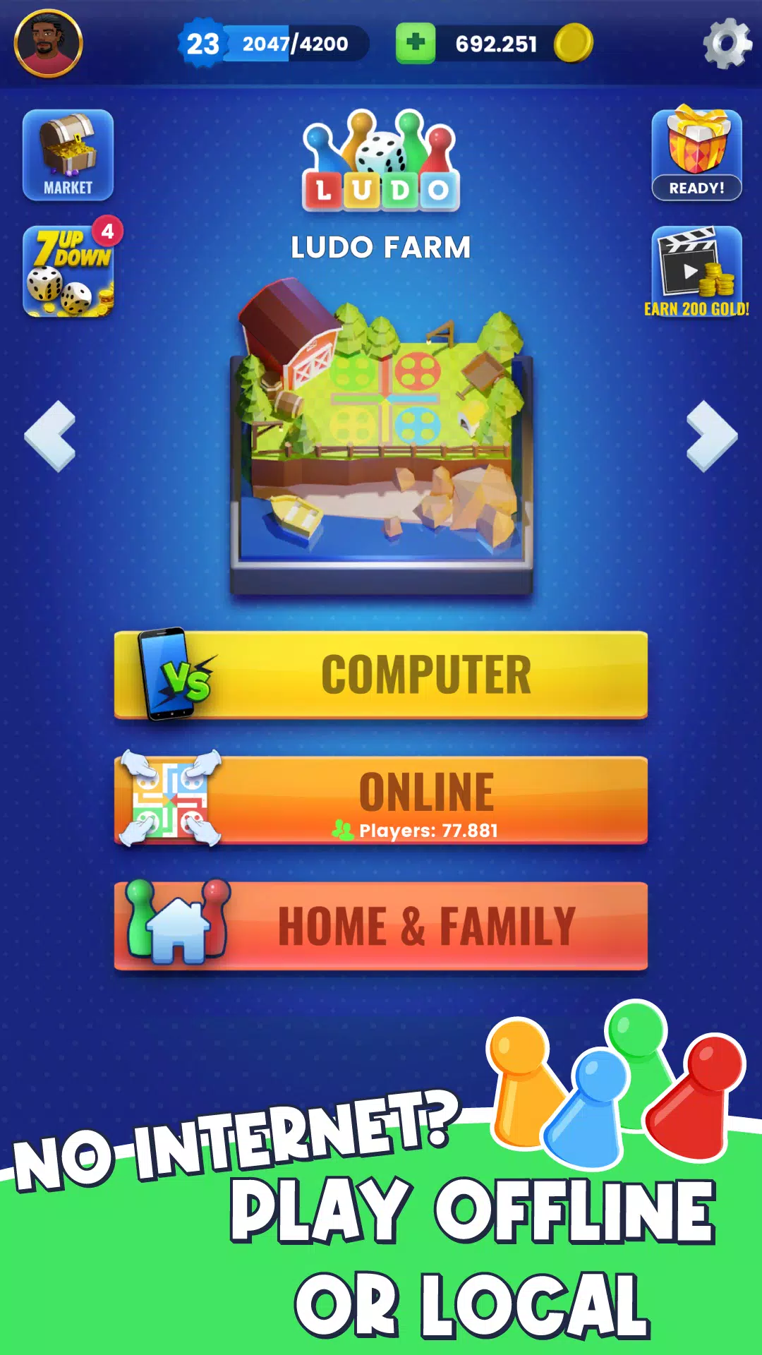Ludo - Offline Board Game 스크린샷 2