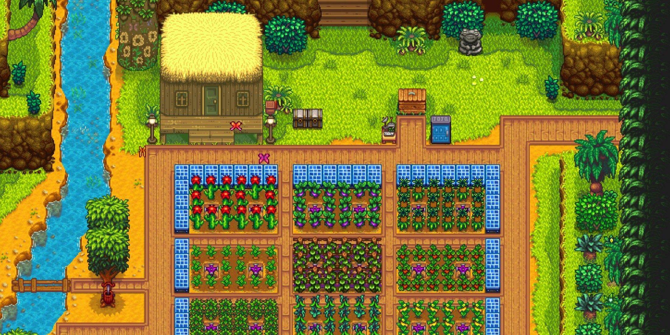 "Ang manlalaro ng Stardew Valley ay naghahayag ng nakamamanghang bukid sa bawat ani na nakatanim"