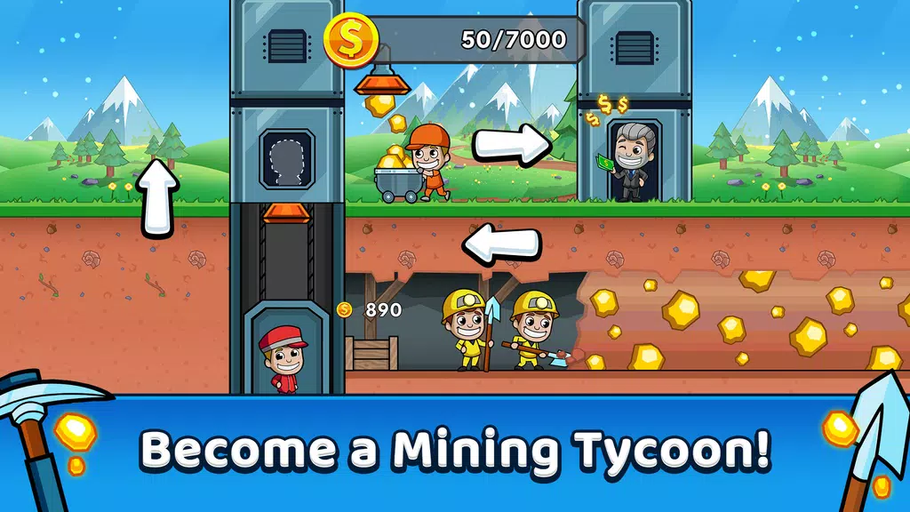 Idle Miner Tycoon: Gold & Cash स्क्रीनशॉट 0