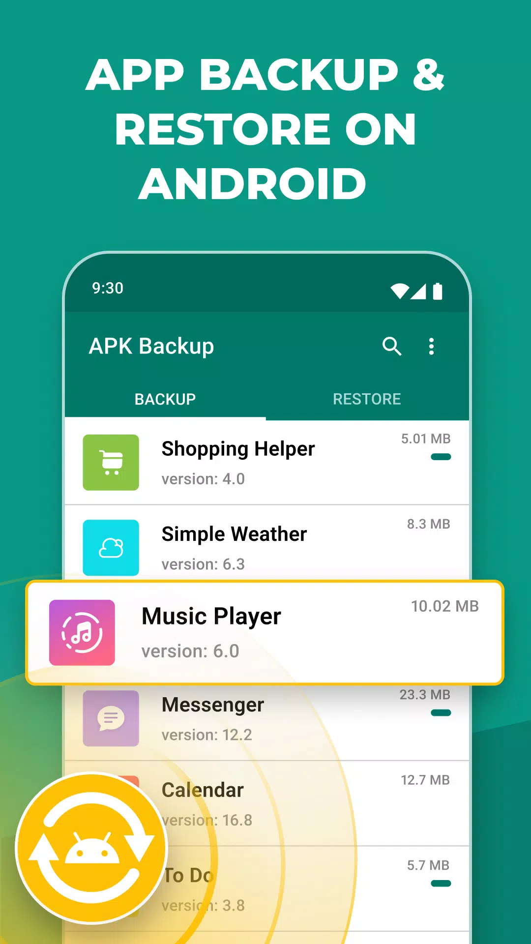 APK Backup Tangkapan skrin 3
