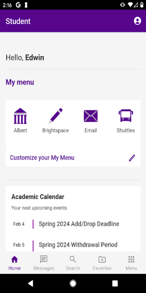 NYU Mobile Captura de pantalla 0