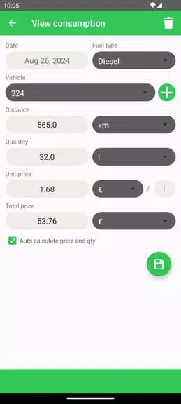 Fuel Consumption Tangkapan skrin 2