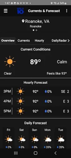 WSLS 10 Roanoke Weather 스크린샷 1
