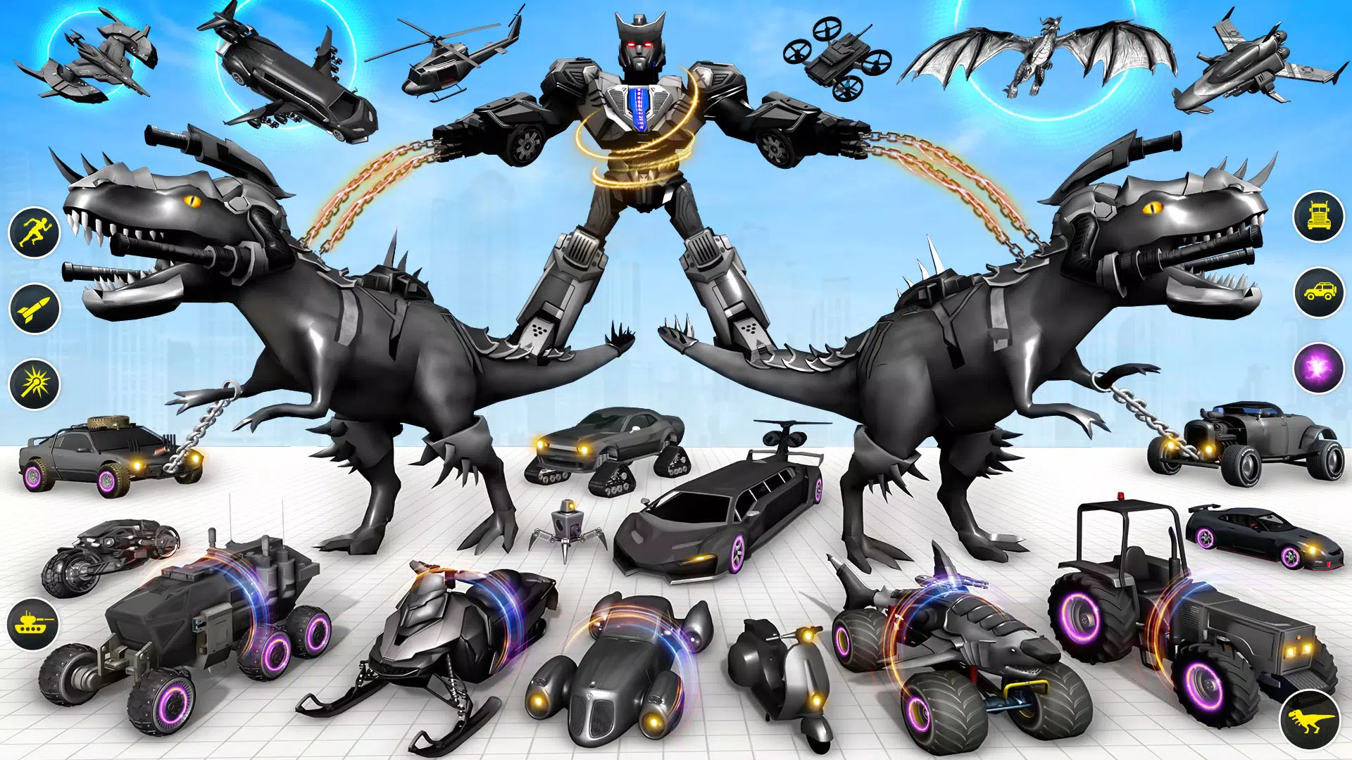Dino Robot Car Transform Game Captura de pantalla 1