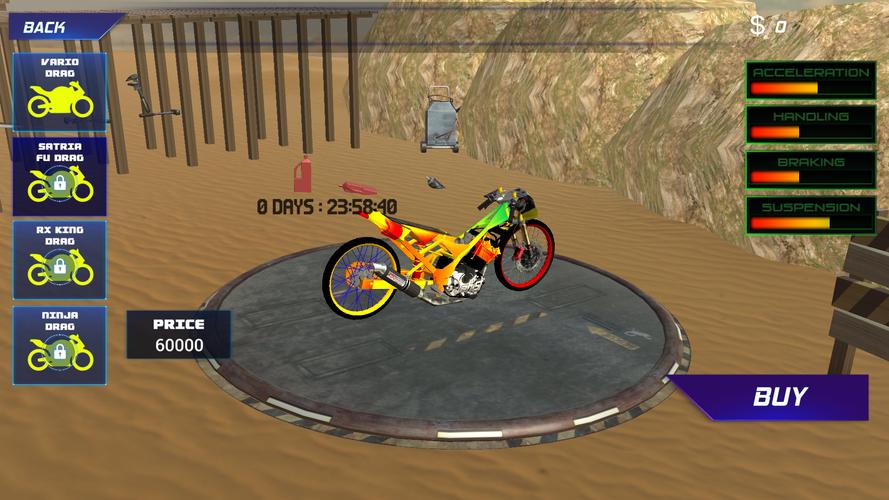 Indonesian Drag Bike Simulator Schermafbeelding 0