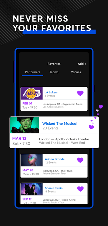 Schermata Ticketmaster 2