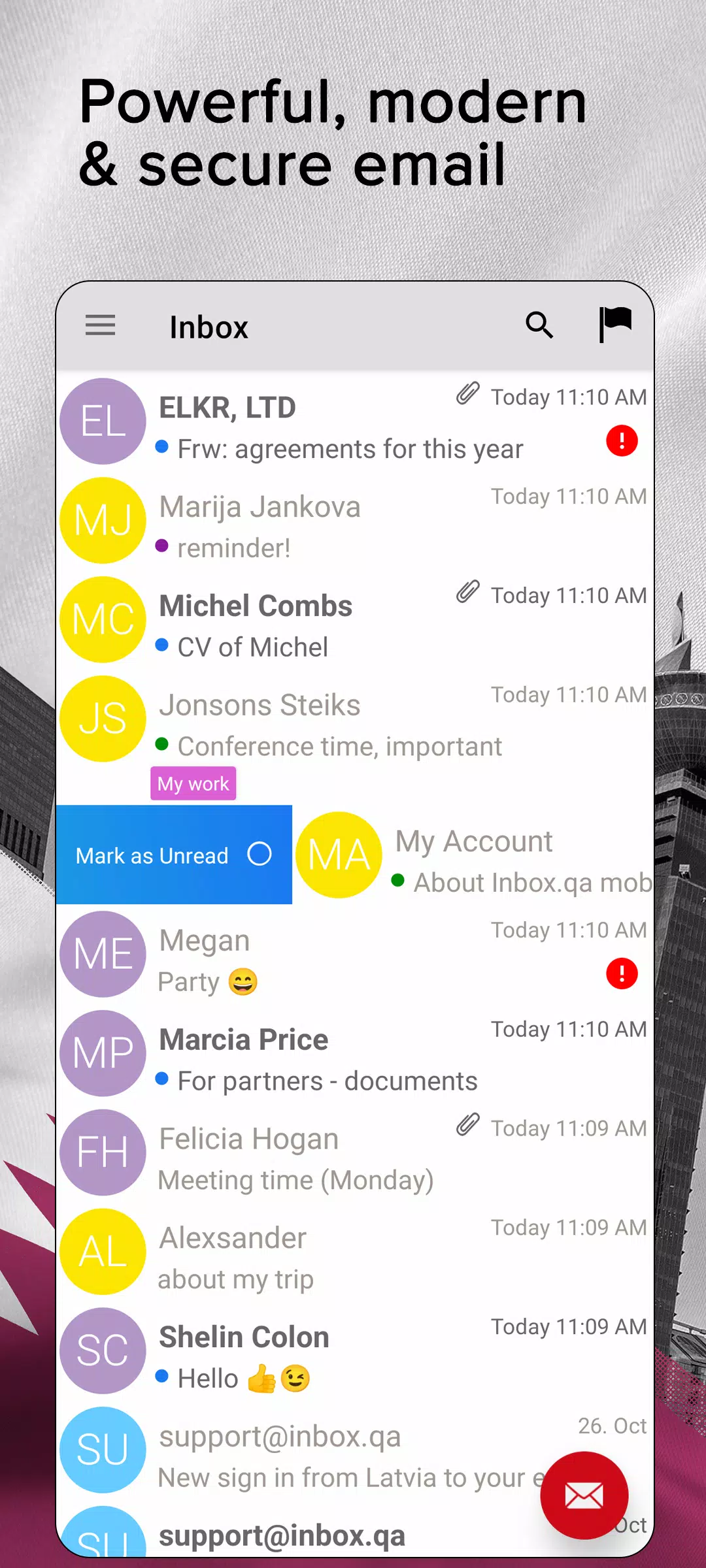 Schermata Inbox.qa email 0
