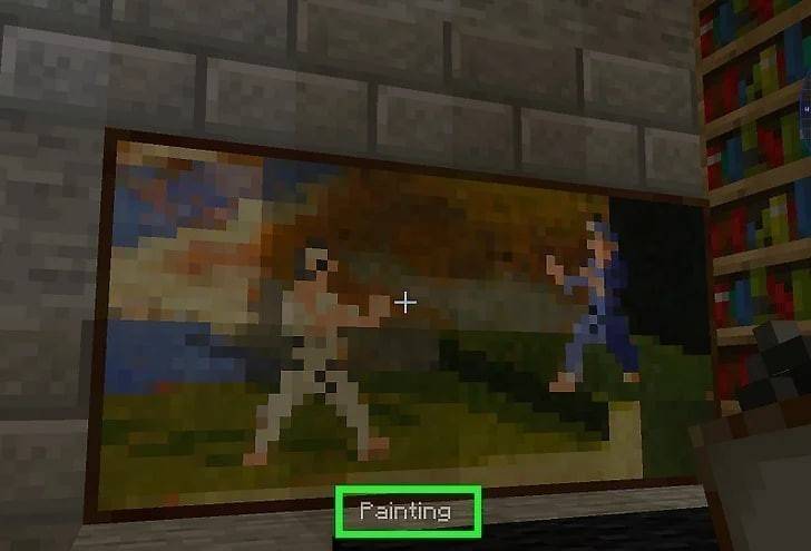 Comment accrocher une peinture dans Minecraft