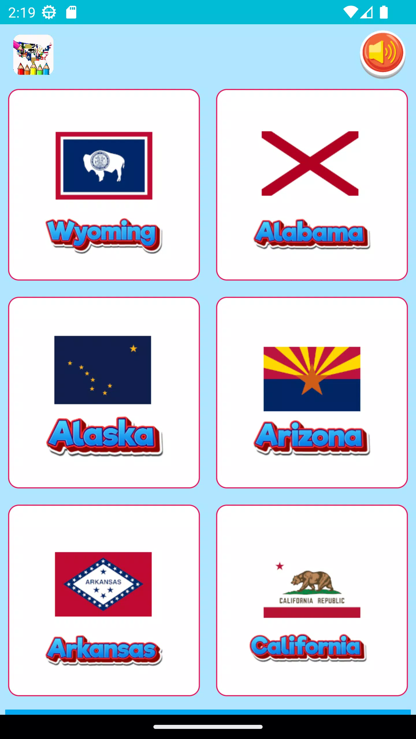 coloring flag of U.S. state应用截图第2张