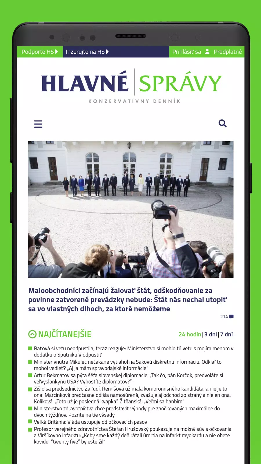 HLAVNÉ SPRÁVY應用截圖第0張