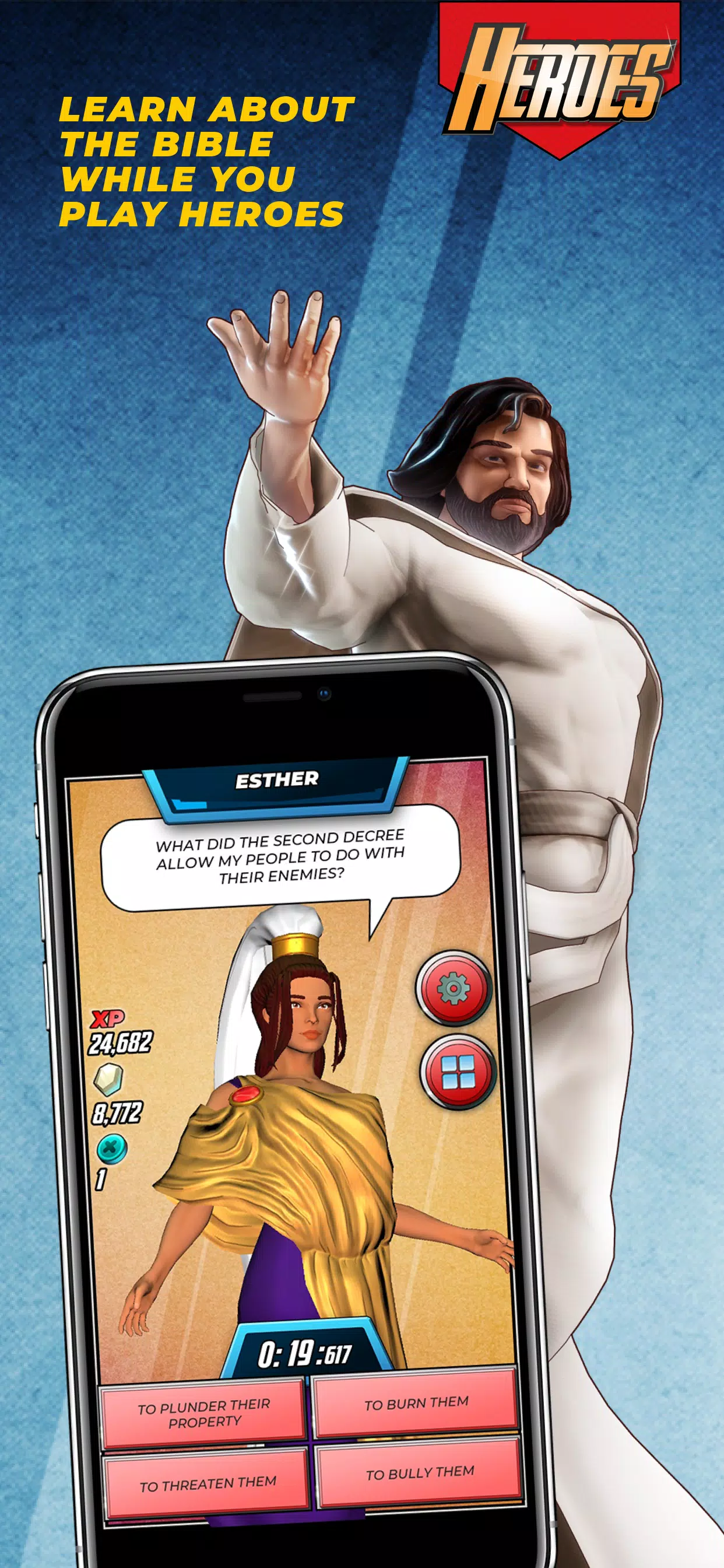 Bible Trivia Game: Heroes スクリーンショット 1
