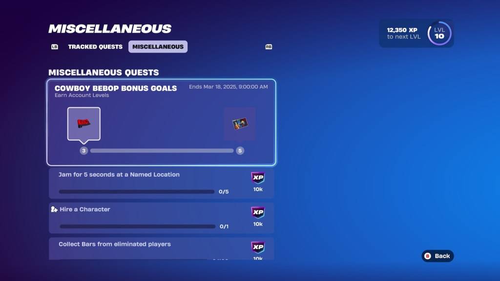 Fortnite中的牛仔Bebop獎金目標