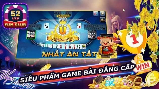 52Vip FunClub Online, Game danh bai doi thuong Ekran Görüntüsü 0