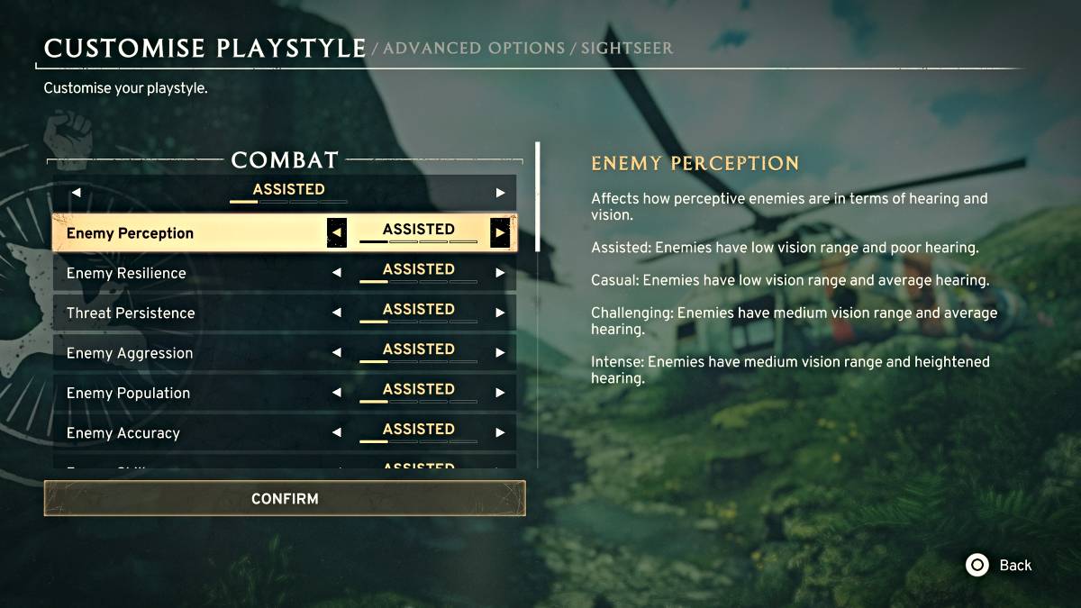 PlayStyle Customization Menu sa Atomfall
