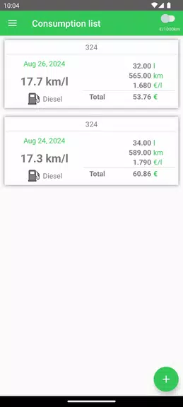 Fuel Consumption Tangkapan skrin 3