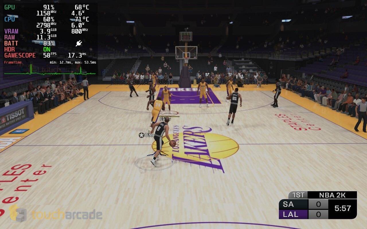 Capture d'écran du pont à vapeur NBA 2K25