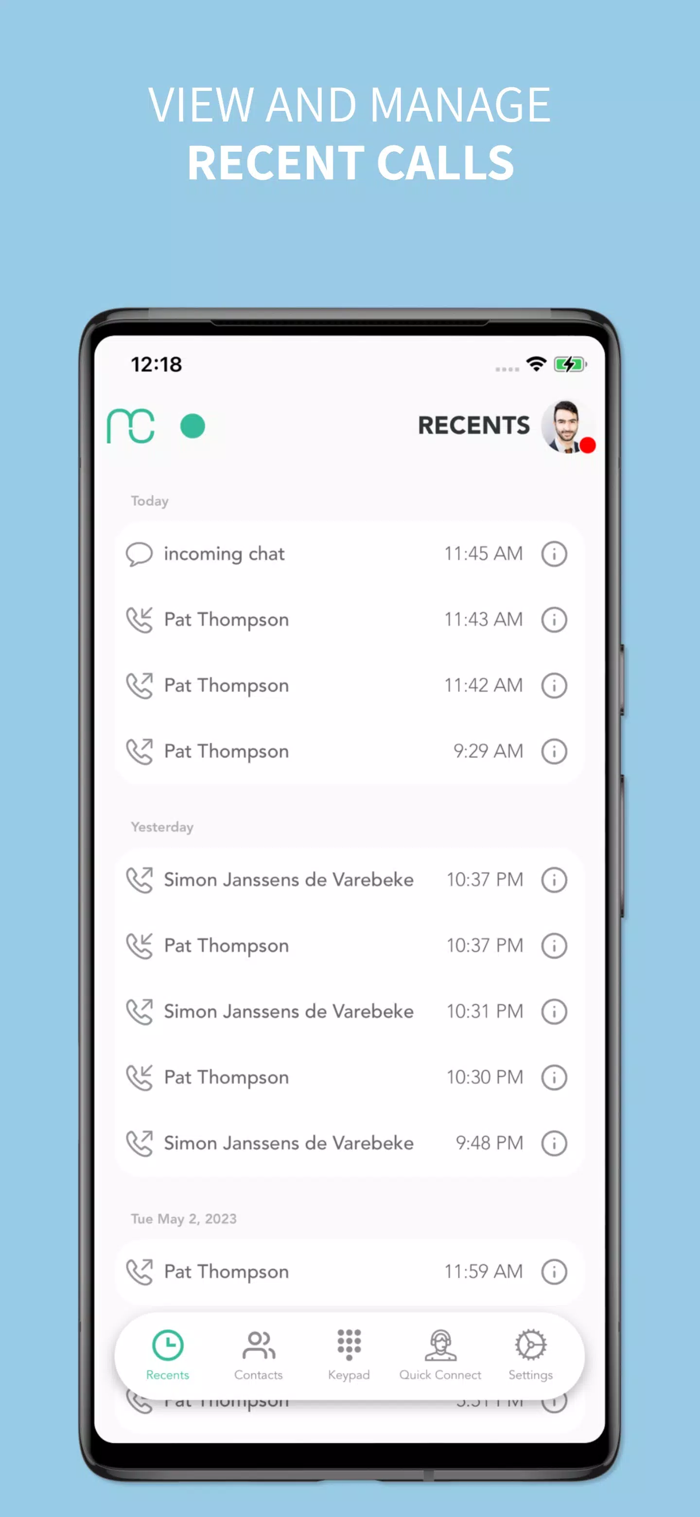 Schermata Mobile Connect 3