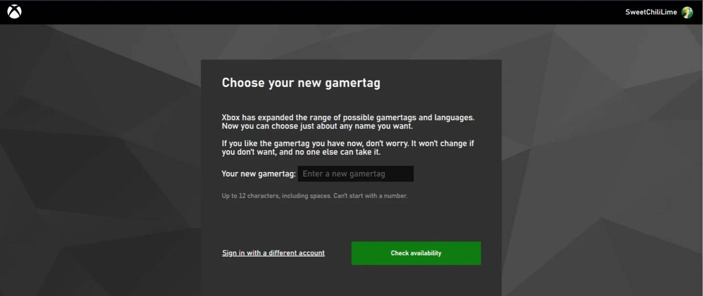 Изменение вашего имени на Xbox