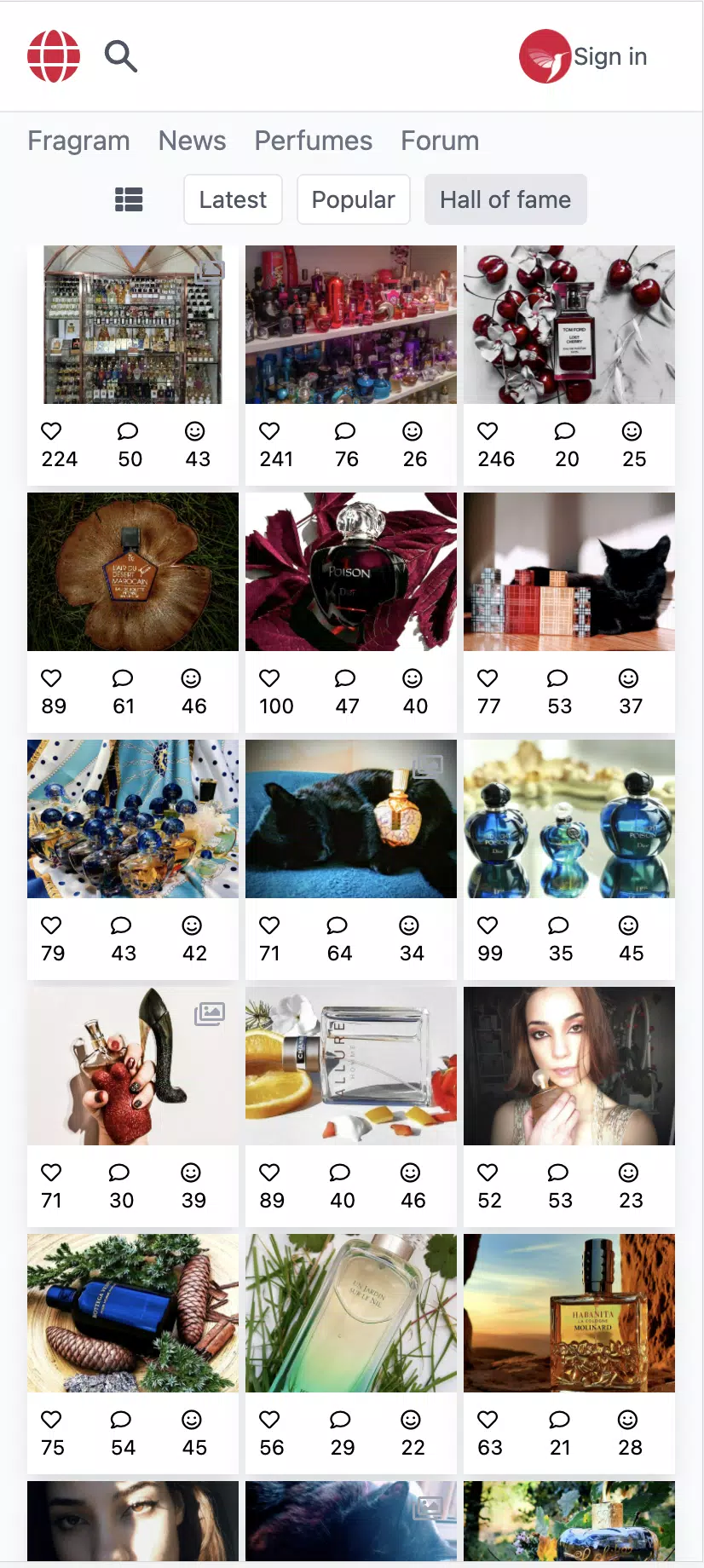 Schermata Fragrantica Perfumes 2