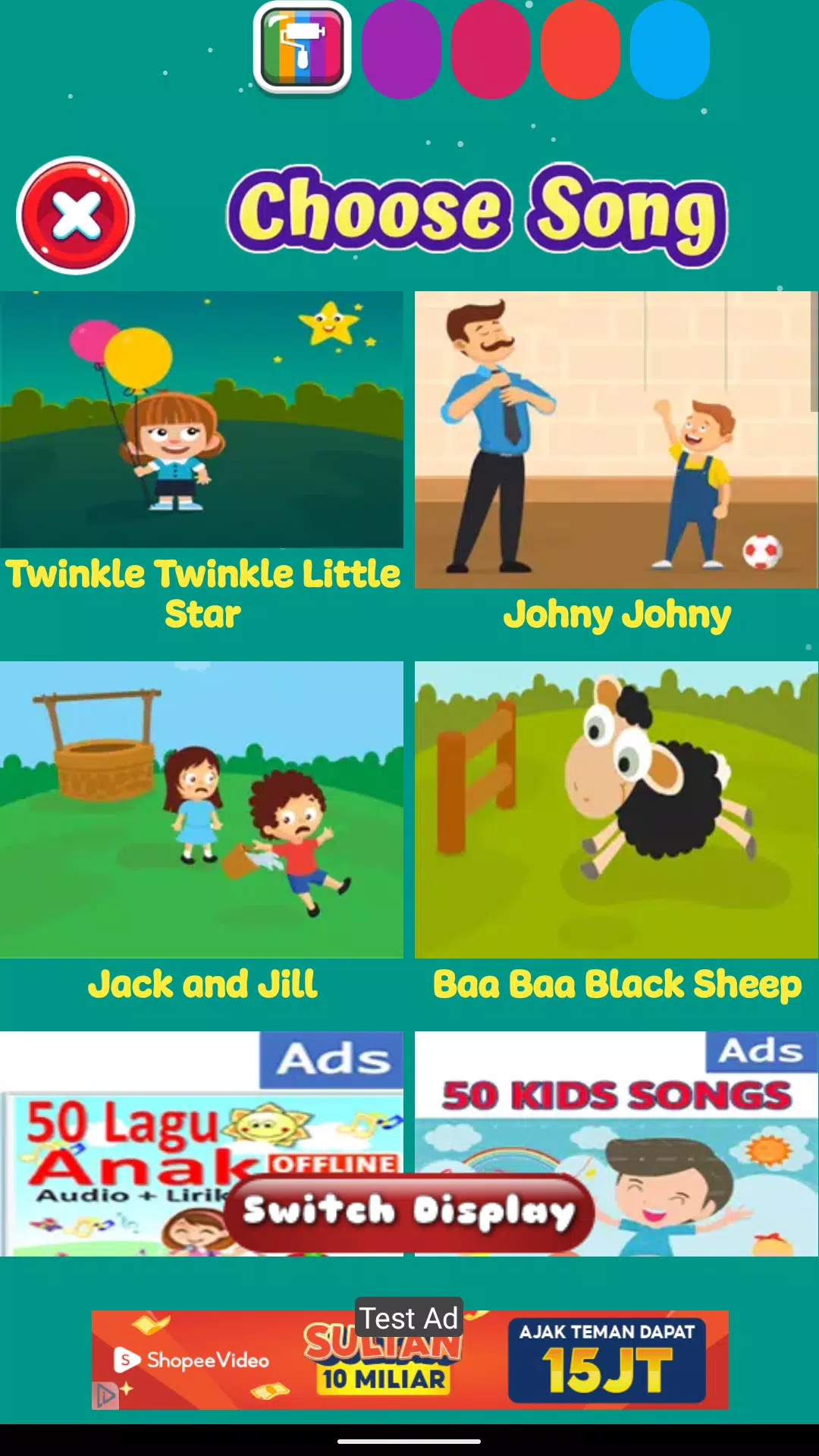 Kids Songs Offline App Tangkapan skrin 0