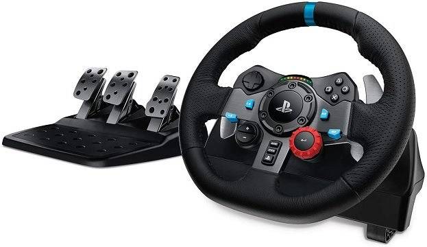 Logitech G29ドライビングフォースレーシングホイールとペダル(PS5、PC)