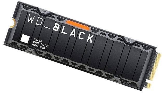 WDブラックSN850X 2TB PCIEGEN4 X4 M.2 SSDがプリインストールされたヒートシンク