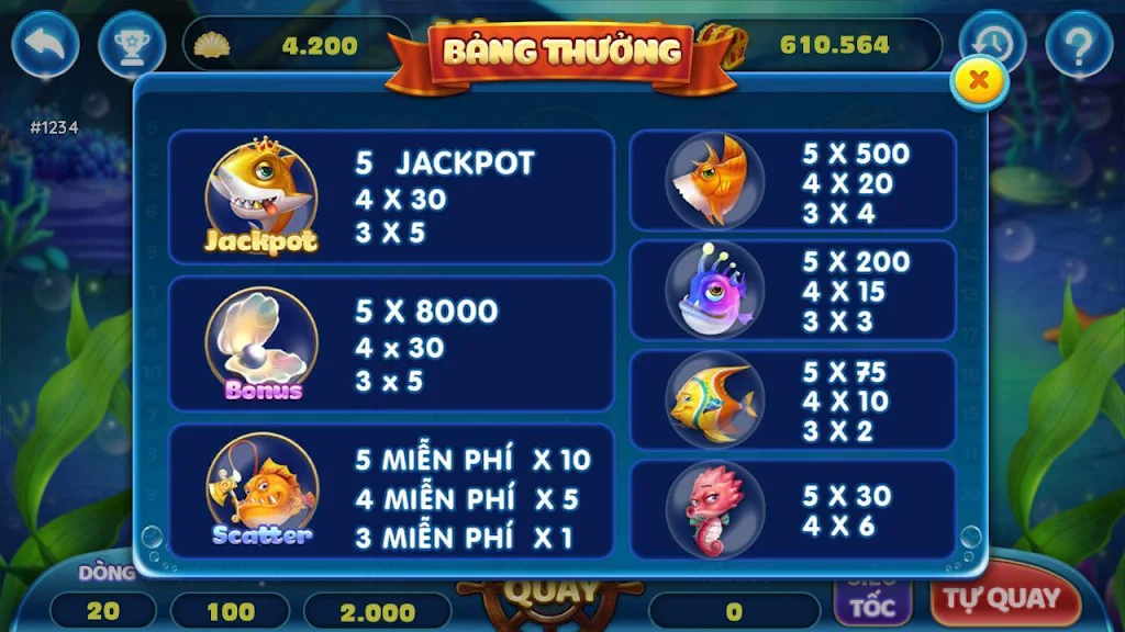 Thánh bắn cá ăn xu slots - bắn cá siêu thị Captura de tela 0