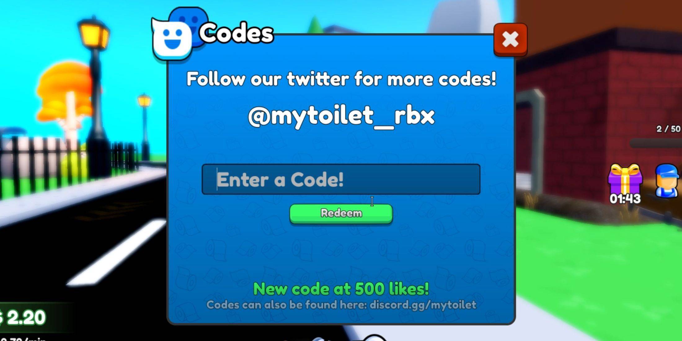 My Toilet Code Redemption Image