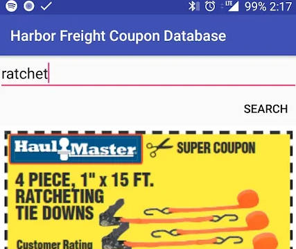 Harbor Freight Coupon Database - HFQPDB Schermafbeelding 0