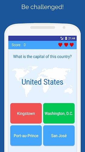 Capitals of the countries Quiz स्क्रीनशॉट 1
