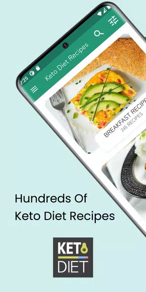 Keto Diet: Low Carb Recipes स्क्रीनशॉट 0