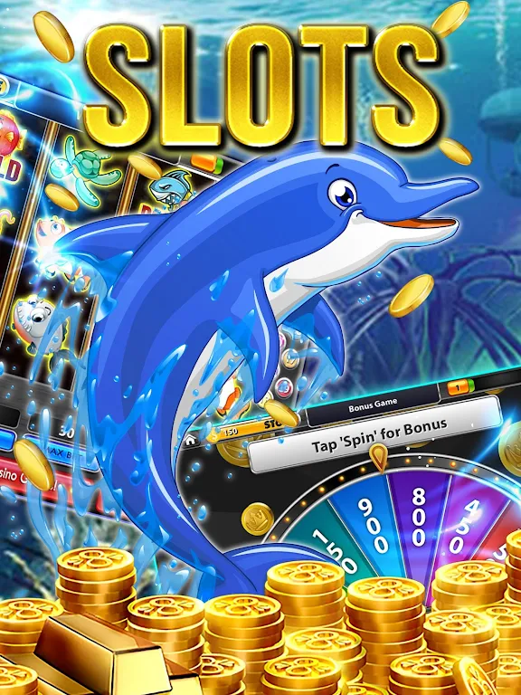 Dolphin Slots: Deluxe Pearl Скриншот 0