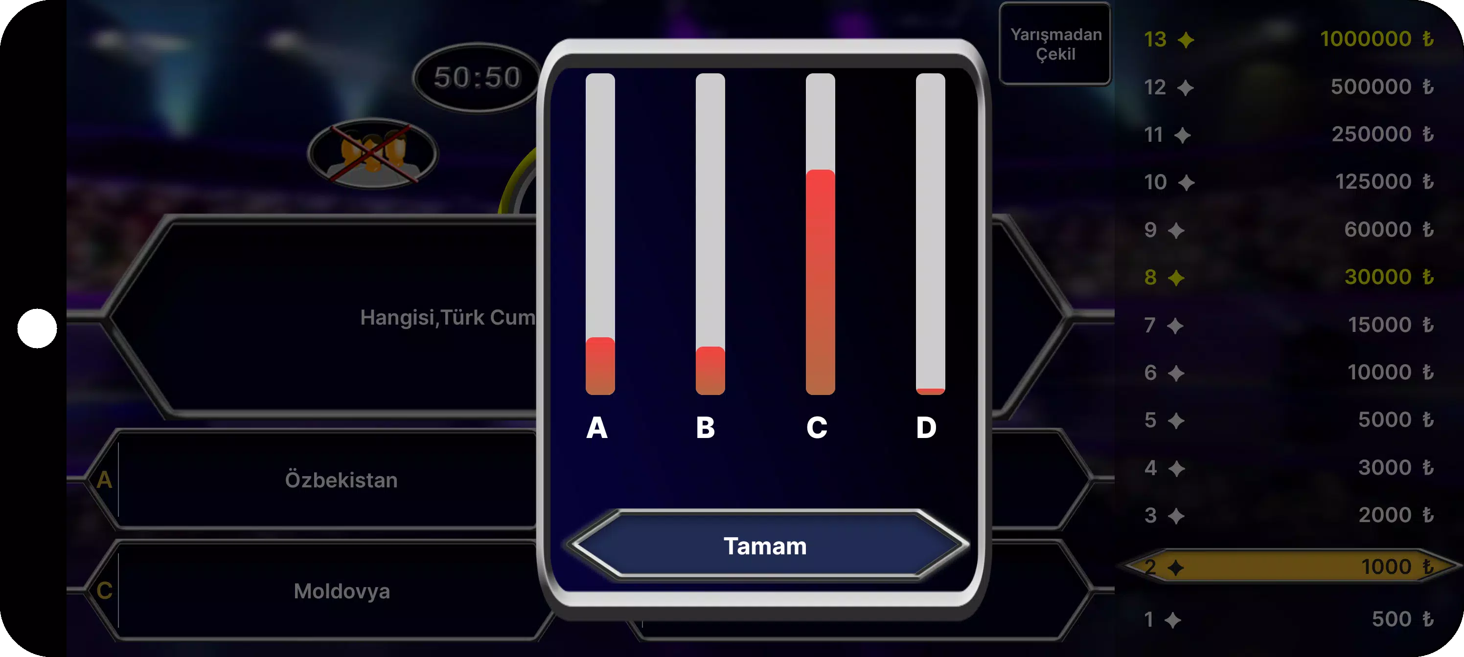 Milyoner Bilgi Yarışması स्क्रीनशॉट 3