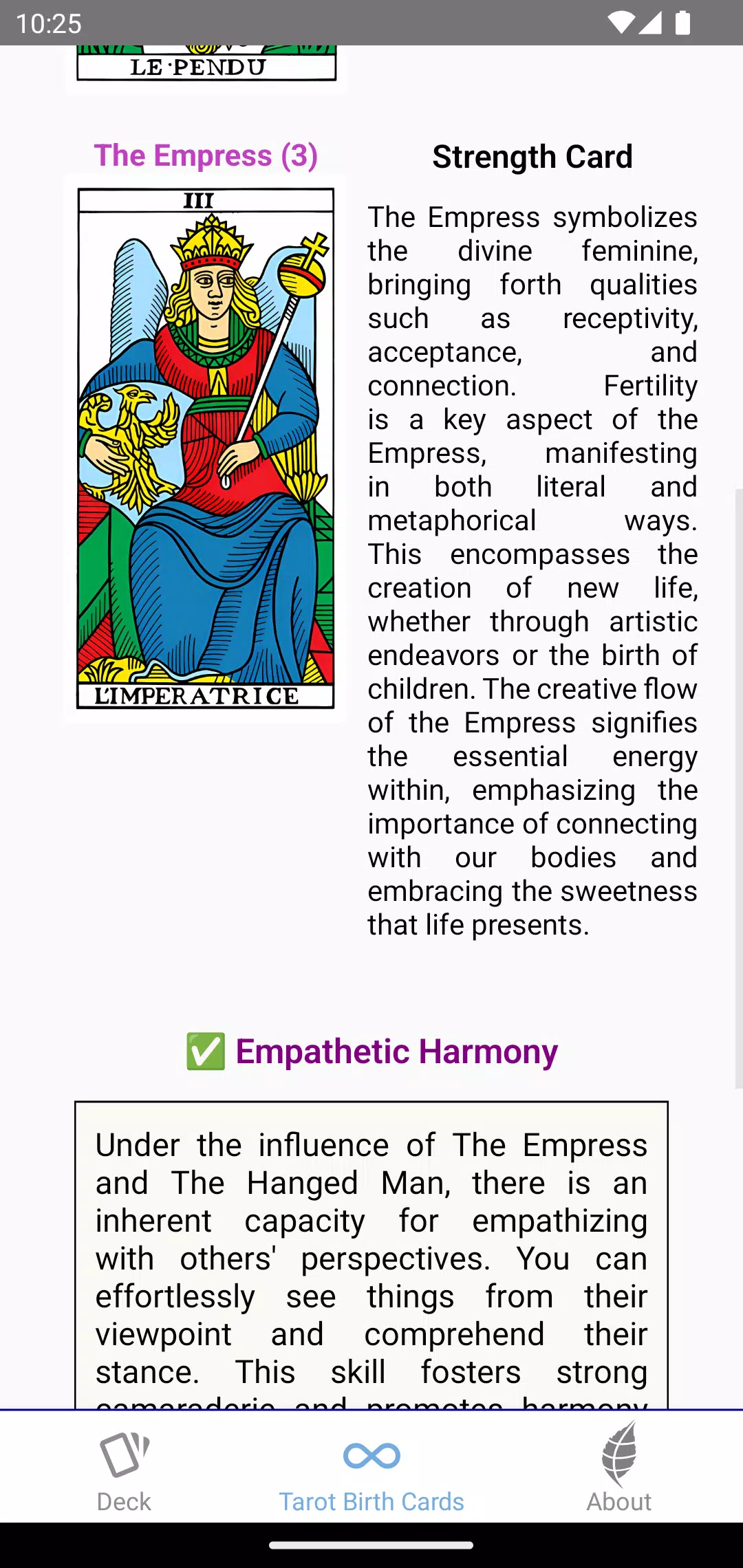 Tarot Birth Cards應用截圖第3張
