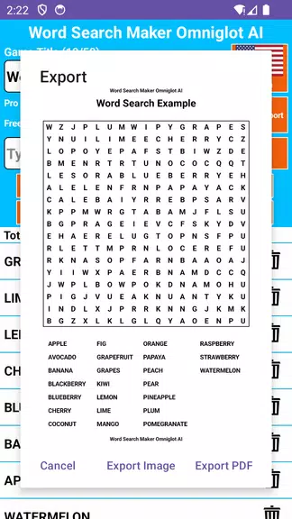 Word Search Maker Omniglot應用截圖第1張