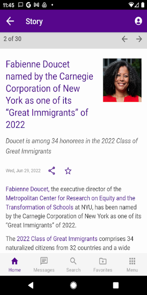 NYU Mobile Captura de pantalla 2