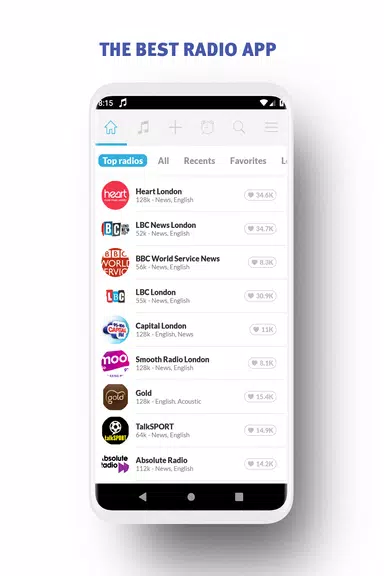 Radio UK - Radio FM Online ภาพหน้าจอ 0