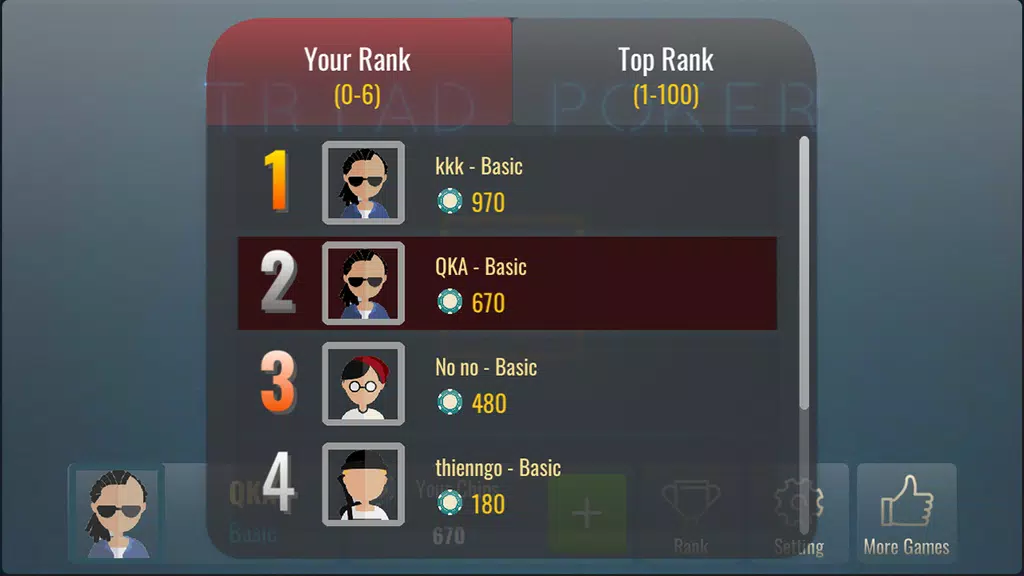Lieng Offline - Triad Poker 3 स्क्रीनशॉट 1