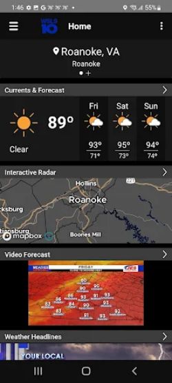 WSLS 10 Roanoke Weather 스크린샷 0