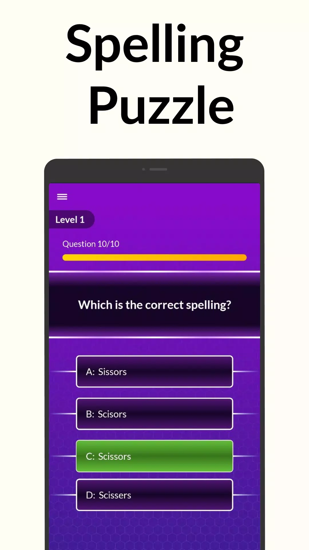 Spelling Bee: Spelling Quiz Ảnh chụp màn hình 2