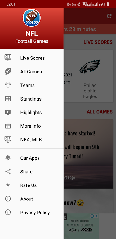 NFL 2024 Schedule Scores スクリーンショット 1