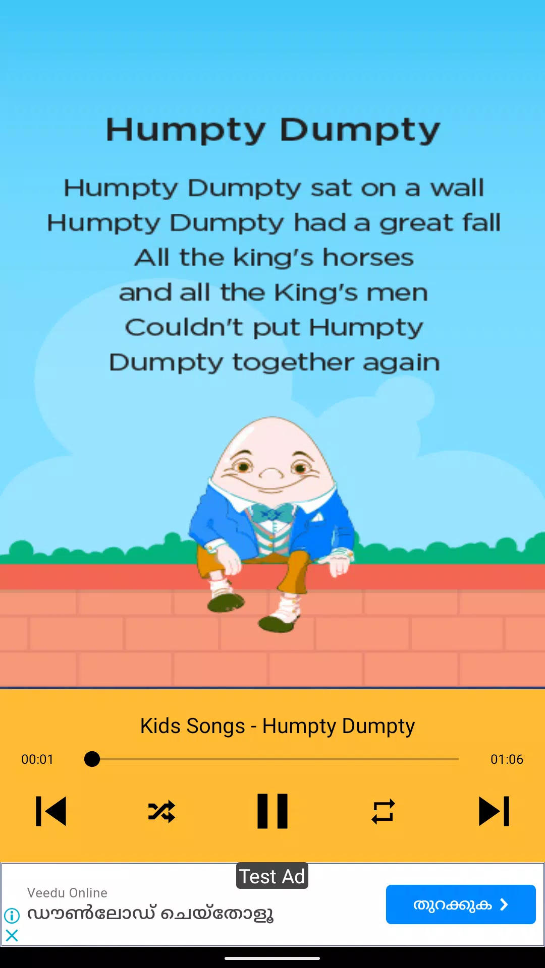 Kids Songs Offline App Tangkapan skrin 2