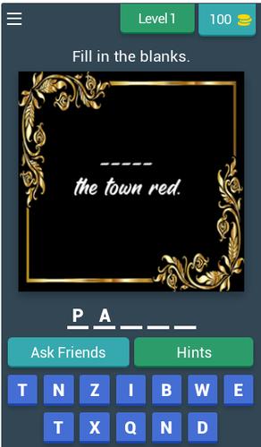 Fill in the Blank Word Quiz Capture d'écran 0