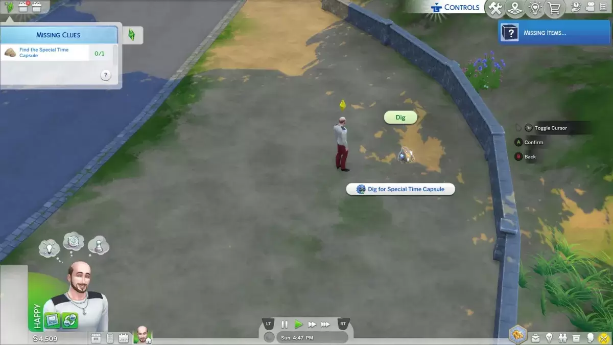 Ang espesyal na kapsula ng oras bilang bahagi ng pagsabog ng Sims 4 mula sa nakaraang kaganapan.